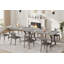 Grande table de salle à manger 70,9 po pour 6 personnes, table de cuisine rectangulaire avec pieds en métal robustes, table de salle à manger en bois pour famille-87358527
