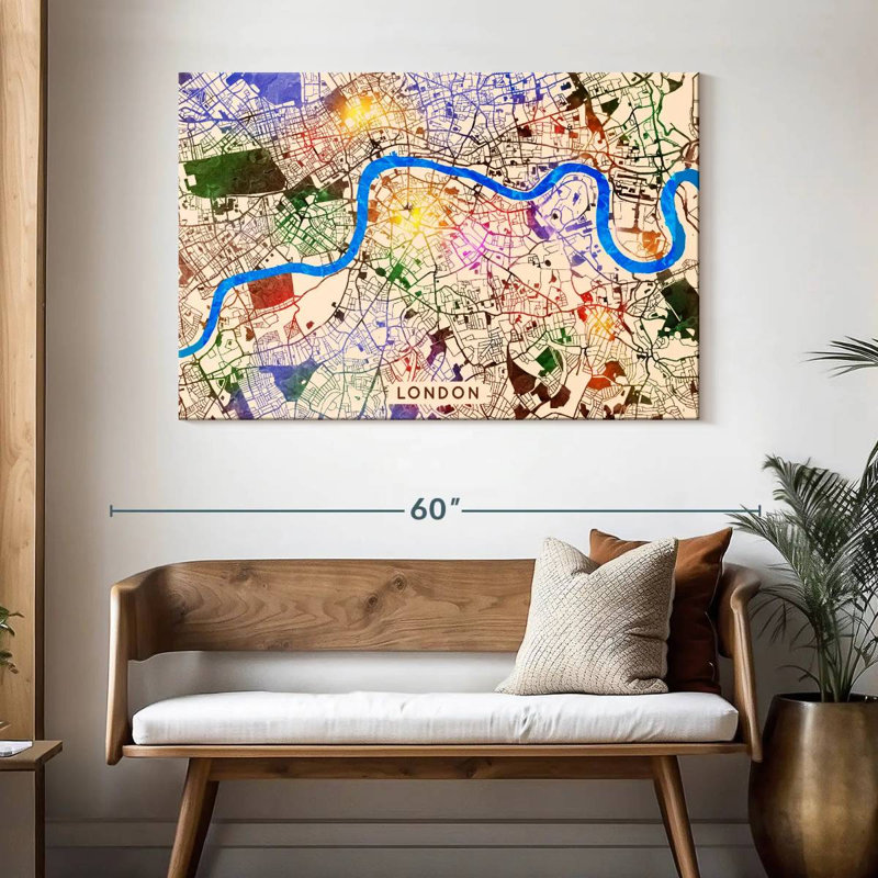 Carte Aliaz Vibrant London, H 32 po x l 48 po