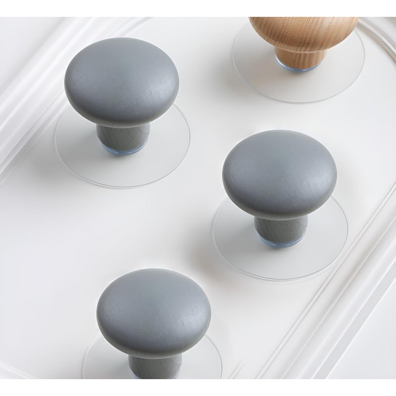 Solid Wood Cabinet Handle, Adhesive Back Handle