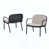 Coussin beige, structure noire