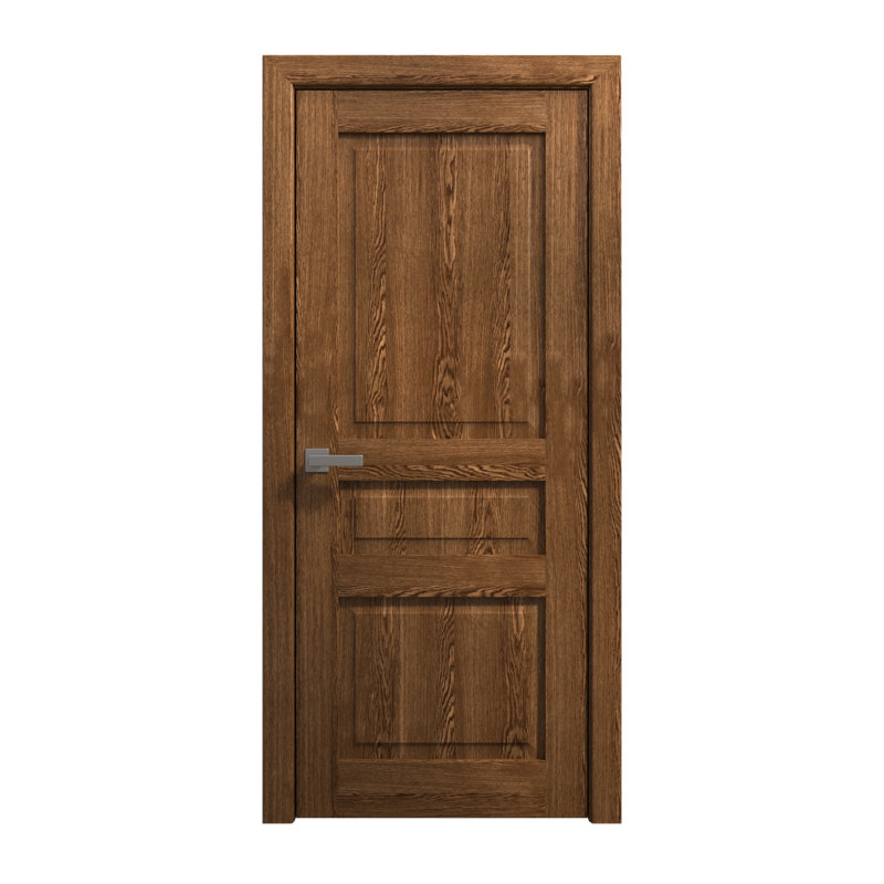 Porte intérieure intérieure | Ego 5012 | Poignée simple à panneau régulier | Portes de salle de bain modernes, Chêne cognac