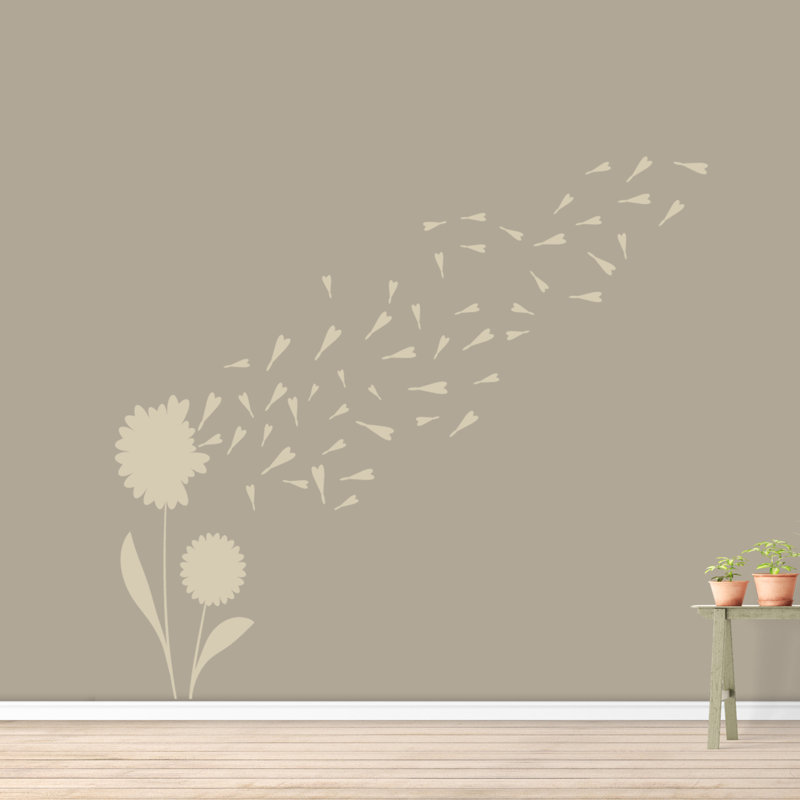Plants & Flowers Non-Wall Damaging, Light Beige