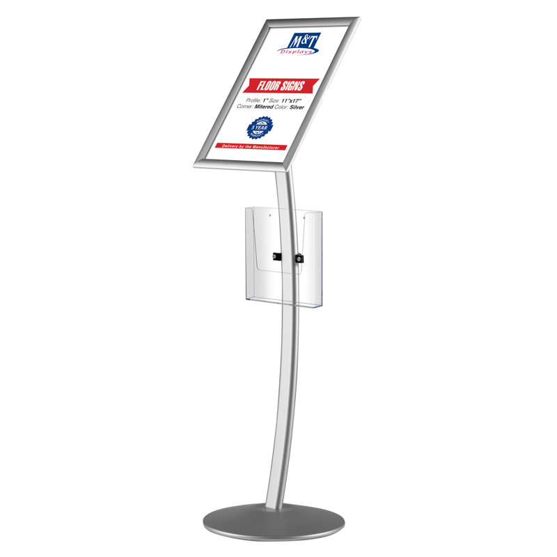 Porte-affiche piédestal, Argent
