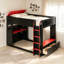 Lit mezzanine en bois pleine grandeur avec bureau réglable, rangement et lumières RVB pour les adolescents et les adultes, conception peu encombrante-1327897654