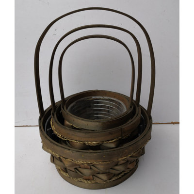 Ensemble de paniers 3 pièces en osier