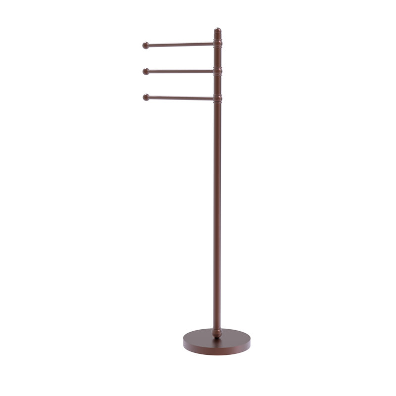 Porte-serviettes sur pied, Cuivre antique