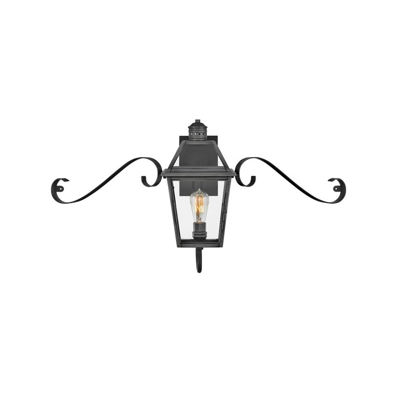 Nouvelle Outdoor Wall Mount Lantern with Scroll