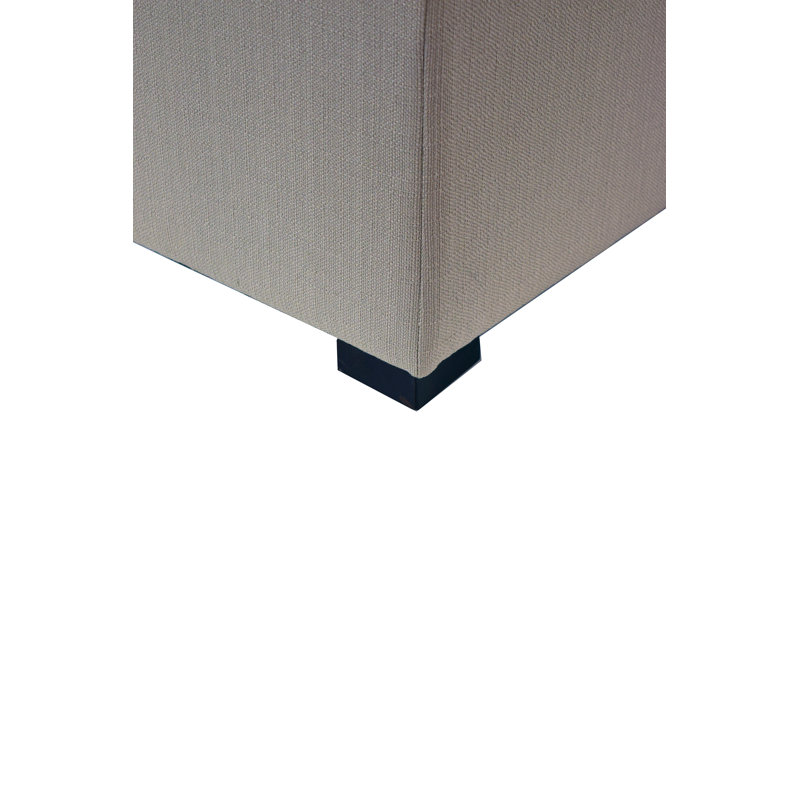 Woodside Upholstered Ottoman, Khaki 100% Polyester