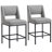 Jenie Upholstered 26.4'' Linen Counter Stool with Metal Frame-487711834