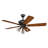 Hornsey 52 in. Bronze Indoor Rod Mount Industrial Ceiling Fan with Reversible Driftwood-Dark Maple Blades, 3-Light LED Caged Light Kit and Pull Chain Included, 3 Speeds, Bronze Wire Cage Shade-2131496202