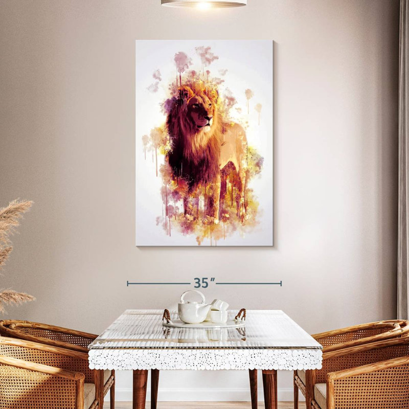 Brampt Lion Stance, 48" H x 32" W