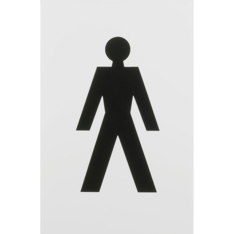 Amarys Male Sign 100Mm X 150Mm, Traffic White