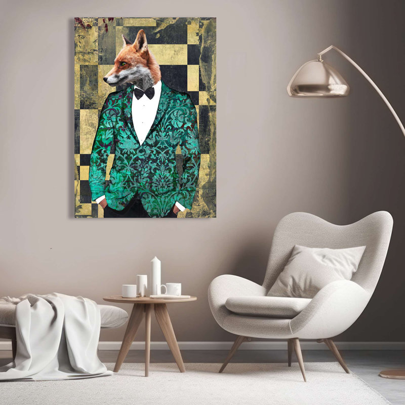 Gentleman 2 1 Piece Wrapped Canvas Wall Art, 100cm H x 70cm W x 4cm D