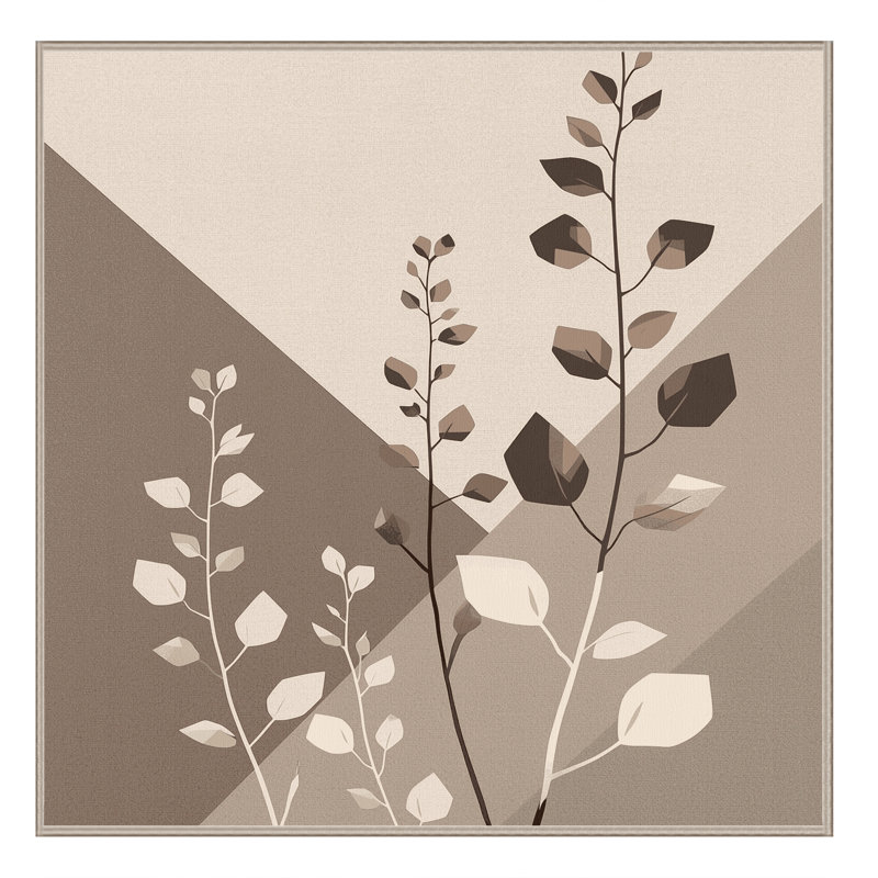 Tapis beige moelleux et moelleux à motif géométrique minimaliste en thym Esmont, 8 pieds carrés