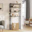 Calirose 23.6" W x 68 "H x 9.4" D Over The Toilet Storage with 4-tier shelf & 4 hooks-875606889