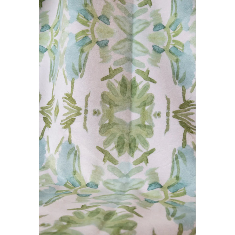 Wildflowers I Large Repeat Luxury Throw, Blue/Sage Green