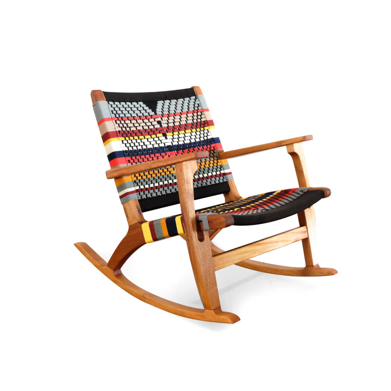 Masaya Rocking Chair, Natural, San Geronimo Pattern