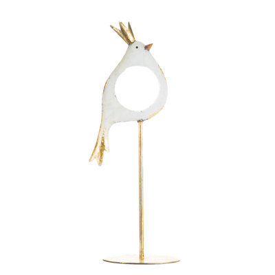 Porte-bougie oiseau doré