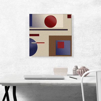 " Mid-Century Modern Big Red Dot " Painting Print