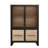 Storage Cabinet With 4 Iron Doors,Black Metal Handle,Sideboard With Adjustable Shelf,Black Sturdy Metal Frame And Metal Legs,Easy Assemble,For Living Room,Kitchen,Black+Natural-483899948