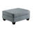 Grey Linen Fabric Living Room Sectional With & 6Pc For Comfort L-Shaped In
