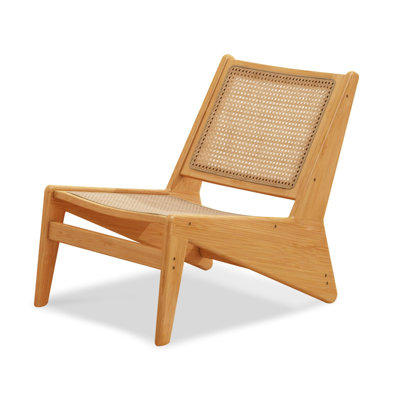 Mid-Century Accent Chair, Rattan Lounge Chair For Living Room