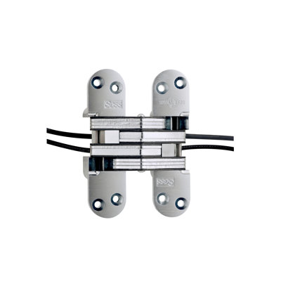Charnière de porte simple invisible / dissimulée à transfert de puissance H 5,5 po x l 1,38 po