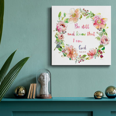 " Floral Scripture Wreath I "