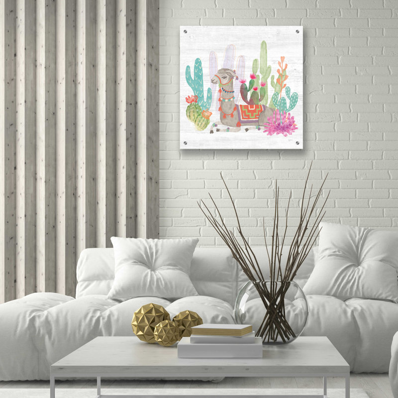 «Lovely Llamas I» par Mary Urban, H 24 po x l 24 po x P 0,2 po