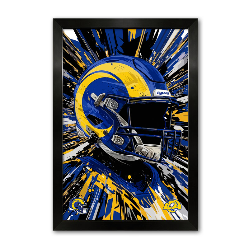 Casque Hyper des Rams de Los Angeles (NFL), impression encadrée 27" x 39"., NFL Los Angeles Rams