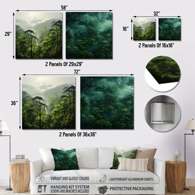 Rainforest Jungle Landscape I - Jungle, H 29 po x l 58 po