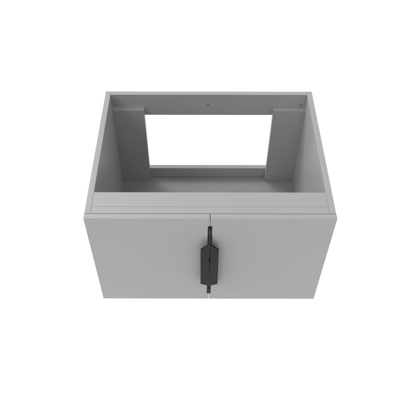 Base de meuble-lavabo mural simple 24 po Alpine, Gris / noir