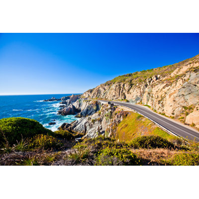 Road Along Coastline - Wrapped Canvas Print