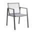 2 chaises de salle à manger d'extérieur - Fauteuils en aluminium et en corde pour la terrasse, la cour, le bord de la piscine, la structure en rouille du balcon, assise confortable avec fauteuil à coussin + structure en rouille, confort ergonomique