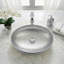 Lavabo de salle de bain vasque argenté de luxe 23 "x 15" - Lavabo de comptoir élégant, bol ovale en céramique moderne-119893870