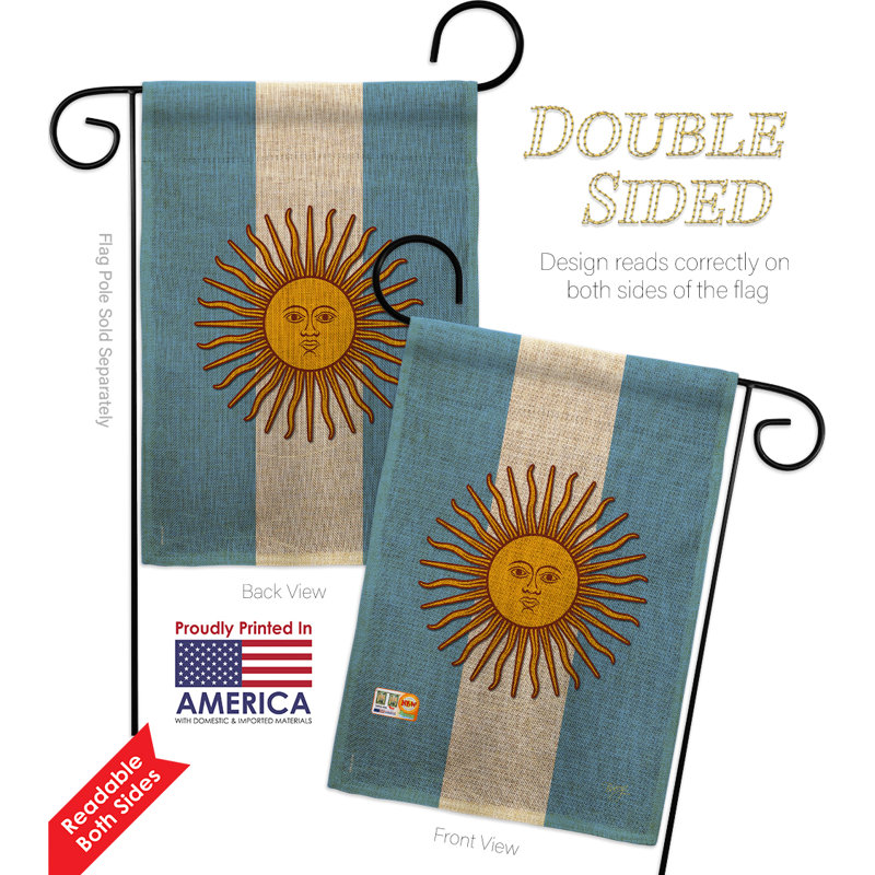 Double Sided 18.5'' H x 13'' W Polyester Flag Set