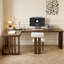 Bureaux en bois massif en L noyer clair-107934567-107934568
