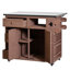 Îlot de cuisine d'extérieur en bois massif extensible 19,3 po / 28 po-135584741