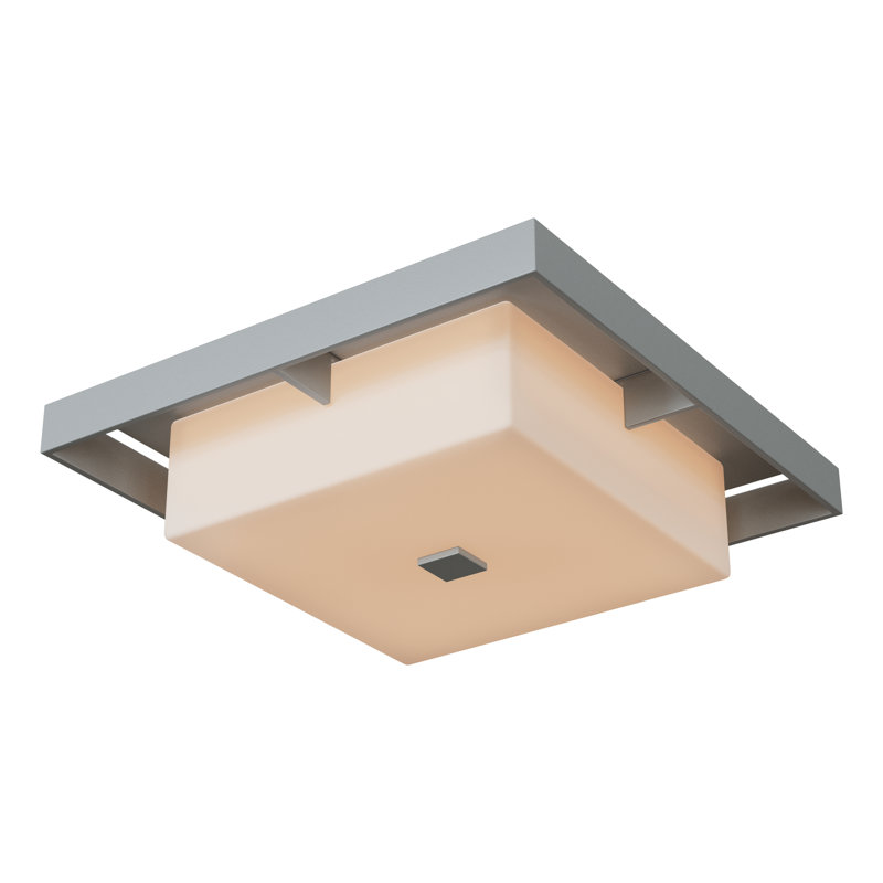 Shadow Box Outdoor Flush Mount, 4.6" H x 16.1" W x 16.1" D, Coastal Burnished Steel, Coastal Oil Rubbed Bronze