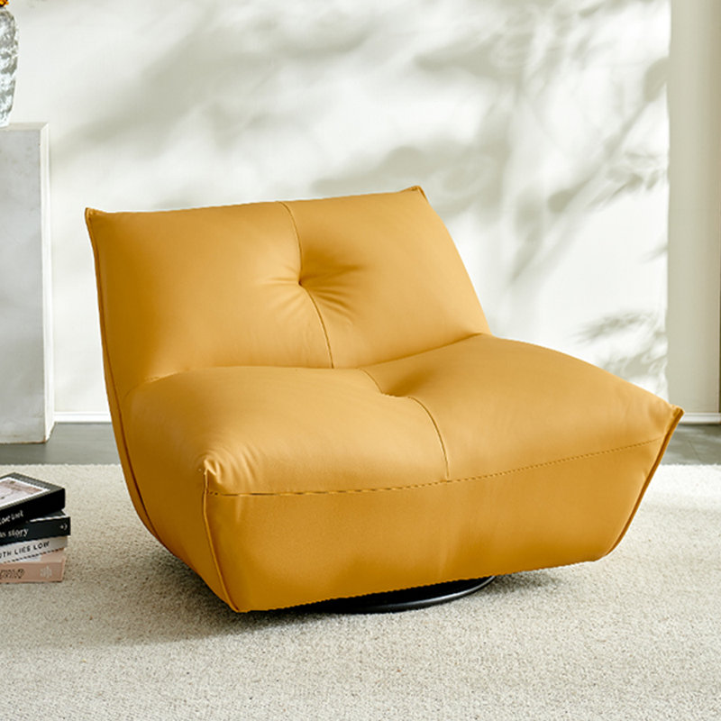 Chaise longue rotative confortable, Jaune