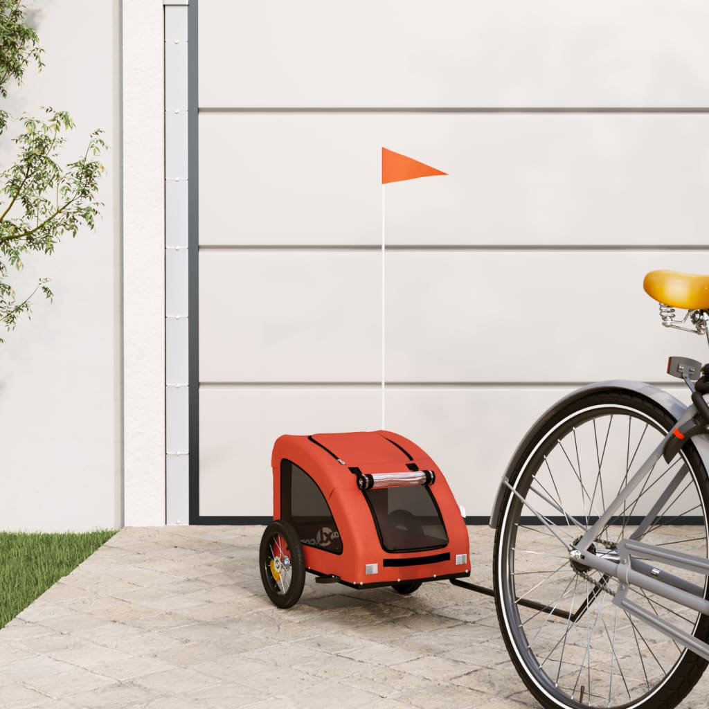 vidaXL Pet Bike Trailer Oxford Fabric and Iron