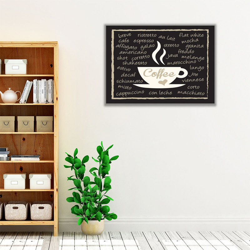 «Mocha Coffee Cup», reproduction d'art sur toile, H 12 po x l 16 po
