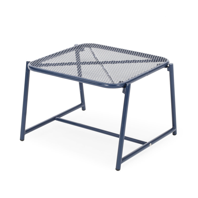 Table d'appoint en fer bleu marine H 13,64 po H, Marine