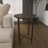 Eastchester Marble Side End Accent Table with Bronze Metal Legs-24281924