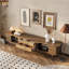 Mid-Century Modern Woven Rattan TV Stand, Fully Assembly-1648053932