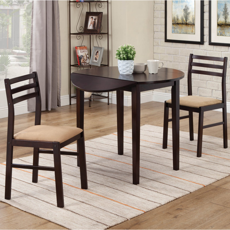 Curwensville 2 - Person Four Leg Dining Set, Cappuccino/Beige
