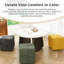 Tabouret carré en velours côtelé jaune, confortable pour une utilisation comme meuble-lavabo à haute résilience et structure stable, doux au toucher, mousse, repose-pieds idéal ou aucune installation requise-131102709