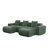 Streamlined Design Modular 3 Seat U Shape Sectional Boneless Sofa With French Edge Piping-1671281372-1671281369