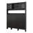 Multifunctional Shoe Cabinet With Storage Shelf & 6 Flip Drawers, Modern Large Hall Tree With Tempered Glass Doors, 4 Hooks-451406413