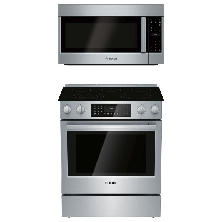 800 Series 2 Piece Kitchen Package with 30" Slide-In Electric Range & 30" Over-the-Range Microwave